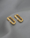 Rhodium Plated Cz Stone Hoop Earring For Women - Wahe Jewels - Swadesiicart