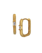 Rhodium Plated Cz Stone Hoop Earring For Women - Wahe Jewels - Swadesiicart