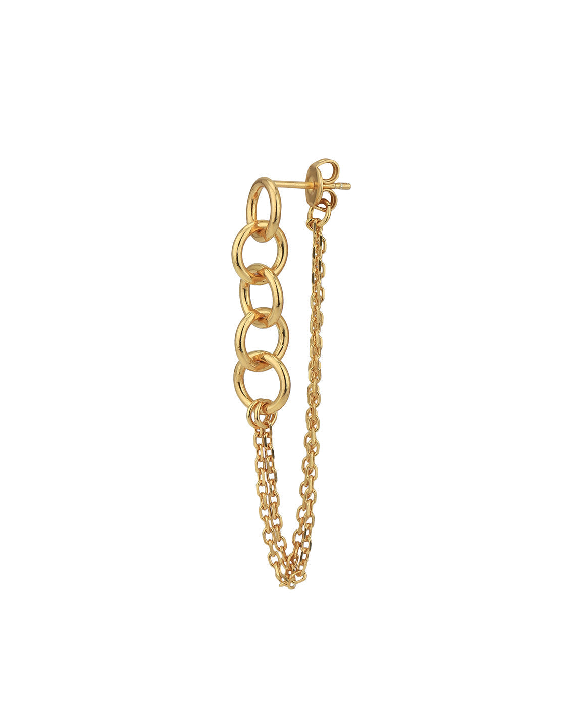 Rose Gold-Polished Cz Contemporary Ear Cuff Earring For Women - Wahe Jewels - Swadesiicart