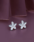 Rhodium Plated Cz Contemporary Stud Earring For Women - Wahe Jewels - Swadesiicart