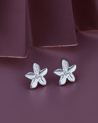 Rhodium Plated Cz Contemporary Stud Earring For Women - Wahe Jewels - Swadesiicart