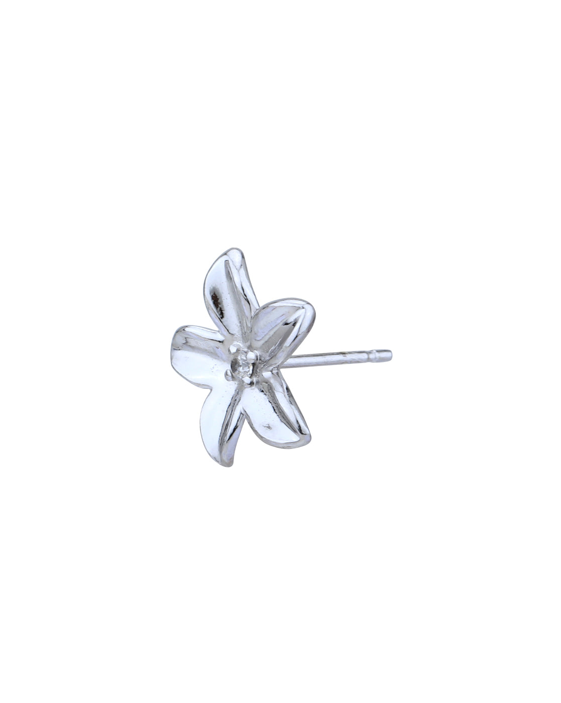 Rhodium Plated Cz Contemporary Stud Earring For Women - Wahe Jewels - Swadesiicart