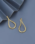 Rhodium Plated Contemporary Drop Earring With Dangling Pearl - Wahe Jewels - Swadesiicart