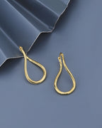 Rhodium Plated Contemporary Drop Earring With Dangling Pearl - Wahe Jewels - Swadesiicart