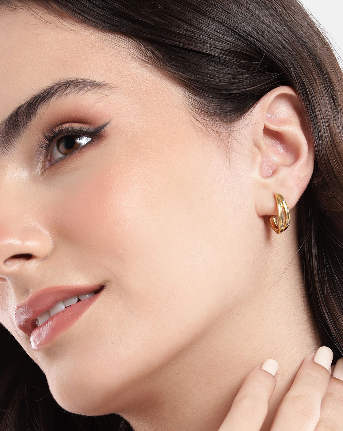 Rhodium Plated Square Hoop Earring For Women - Wahe Jewels - Swadesiicart