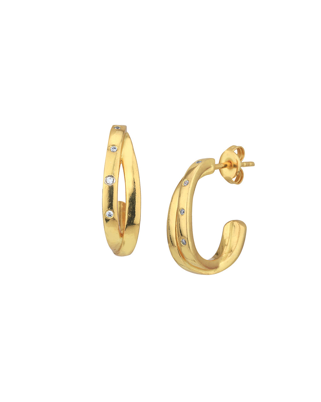 Rhodium Plated Square Hoop Earring For Women - Wahe Jewels - Swadesiicart