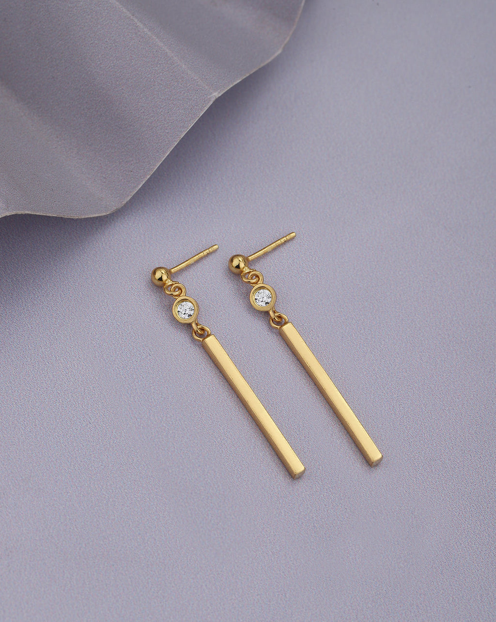 Tear Drop Rose Gold-Polished With Crystal Classic Drop Earring - Wahe Jewels - Swadesiicart