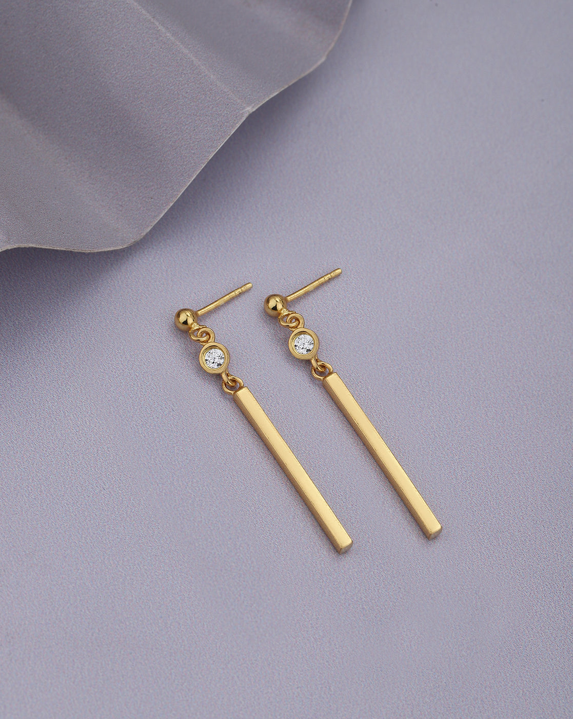 Tear Drop Rose Gold-Polished With Crystal Classic Drop Earring - Wahe Jewels - Swadesiicart