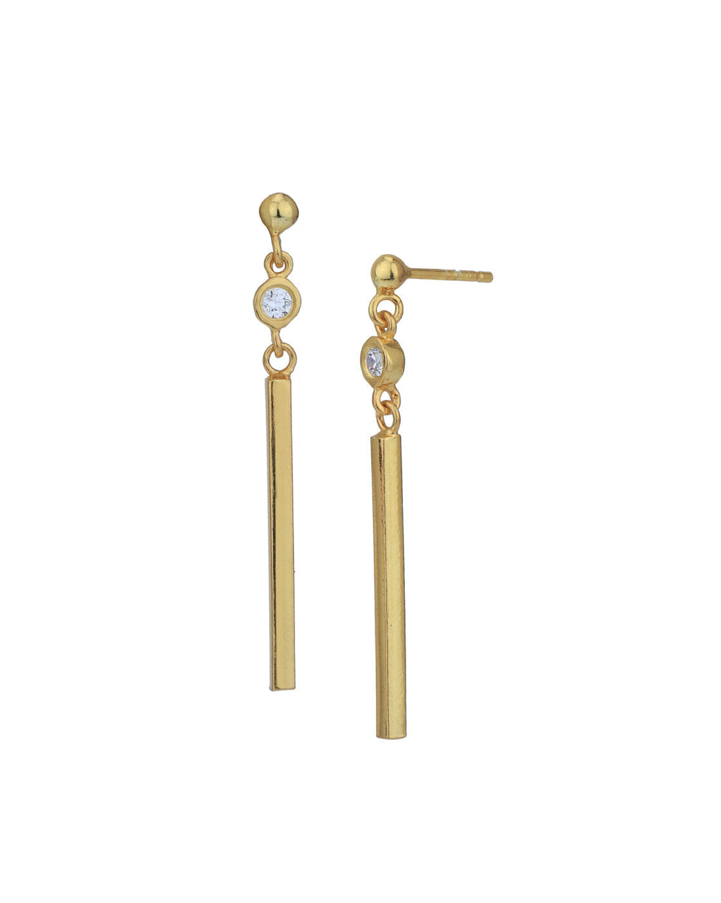 Tear Drop Rose Gold-Polished With Crystal Classic Drop Earring - Wahe Jewels - Swadesiicart