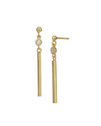 Tear Drop Rose Gold-Polished With Crystal Classic Drop Earring - Wahe Jewels - Swadesiicart