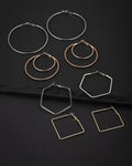 Gold-Polished Hoop Earring With Dangling Cz Stone For Women - Wahe Jewels - Swadesiicart