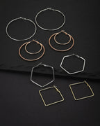 Gold-Polished Hoop Earring With Dangling Cz Stone For Women - Wahe Jewels - Swadesiicart