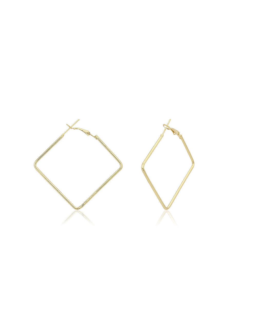 Gold-Polished Hoop Earring With Dangling Cz Stone For Women - Wahe Jewels - Swadesiicart