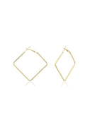 Gold-Polished Hoop Earring With Dangling Cz Stone For Women - Wahe Jewels - Swadesiicart