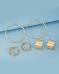 Gold-Polished Cz Fancy Half Hoop Earring For Women - Wahe Jewels - Swadesiicart