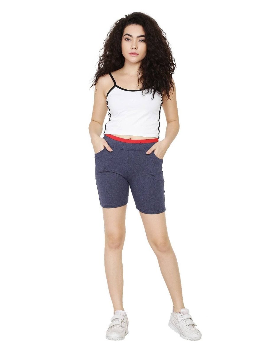 Asmaani Blue Grey Color Short Pant with Two Side Pockets | Grocsy