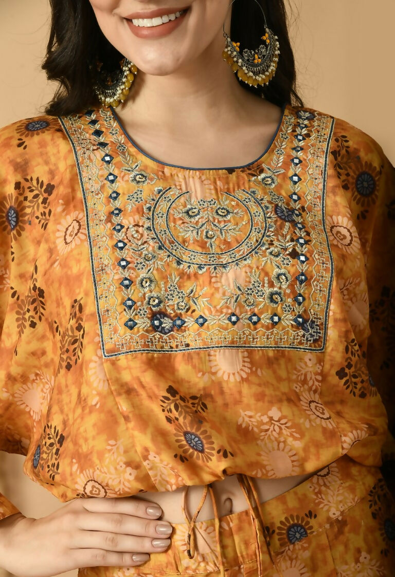 Joban Fashion Mustard Maslin Kurta Set | Grocsy
