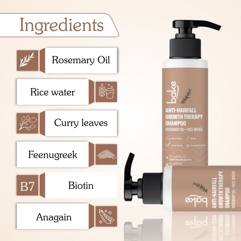Bake Rosemary Anti Hair Fall Shampoo For Hair Fall Control & Hair Growth | Grocsy