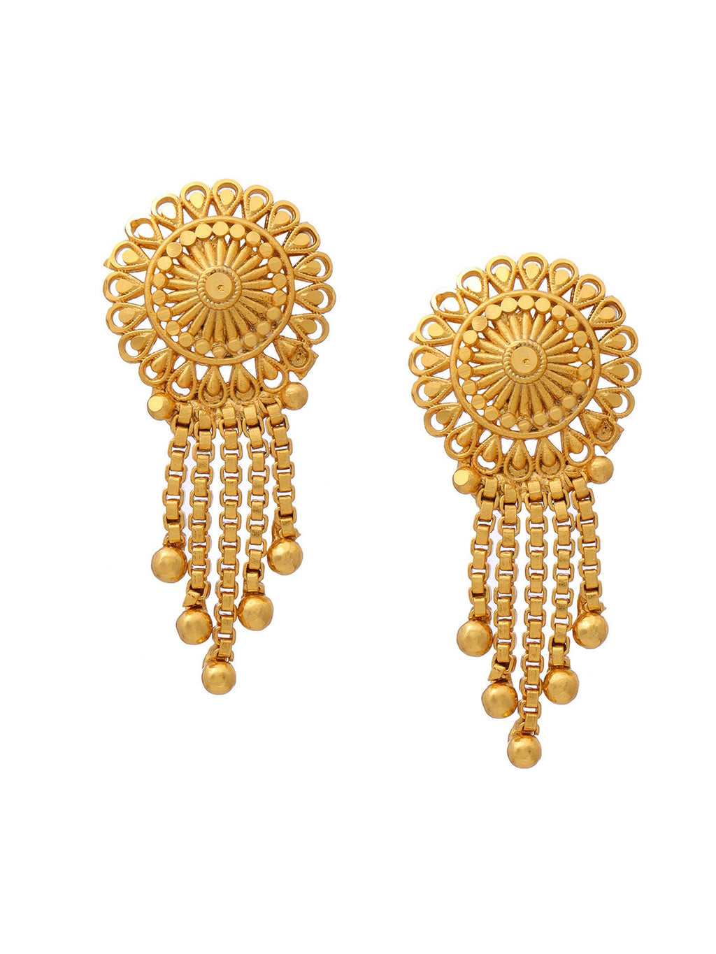 Ruby Raang Gold Dangler Earrings | Grocsy