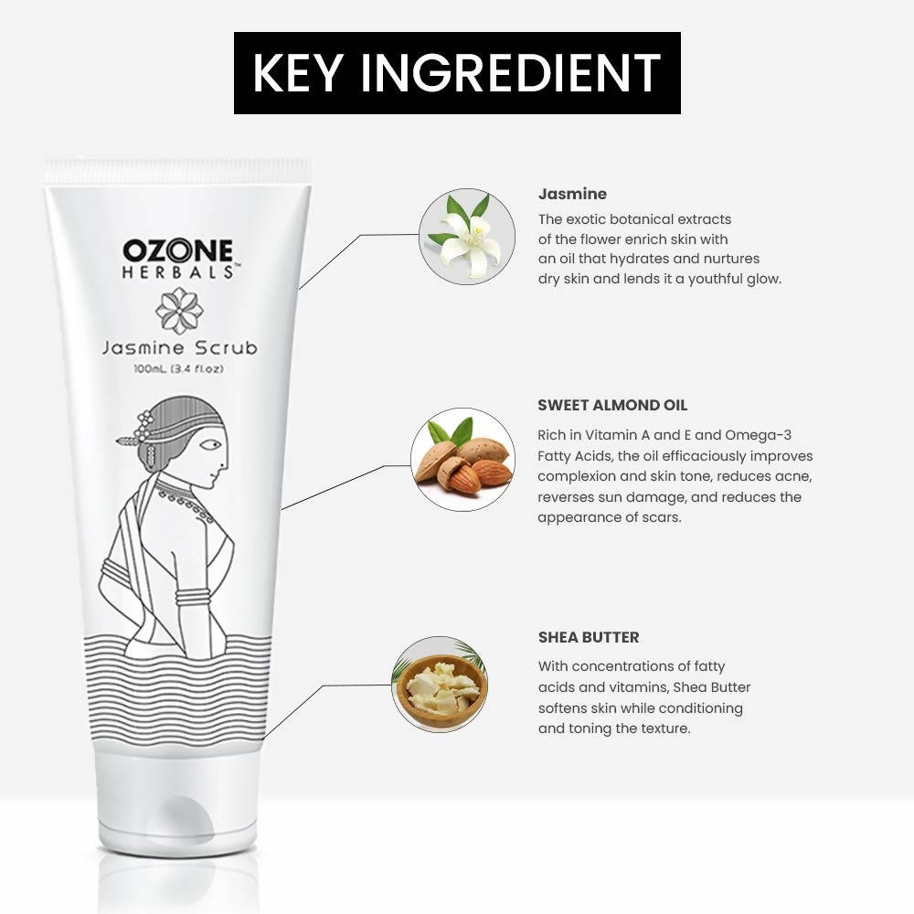Ozone Herbals Jasmine Scrub | Grocsy