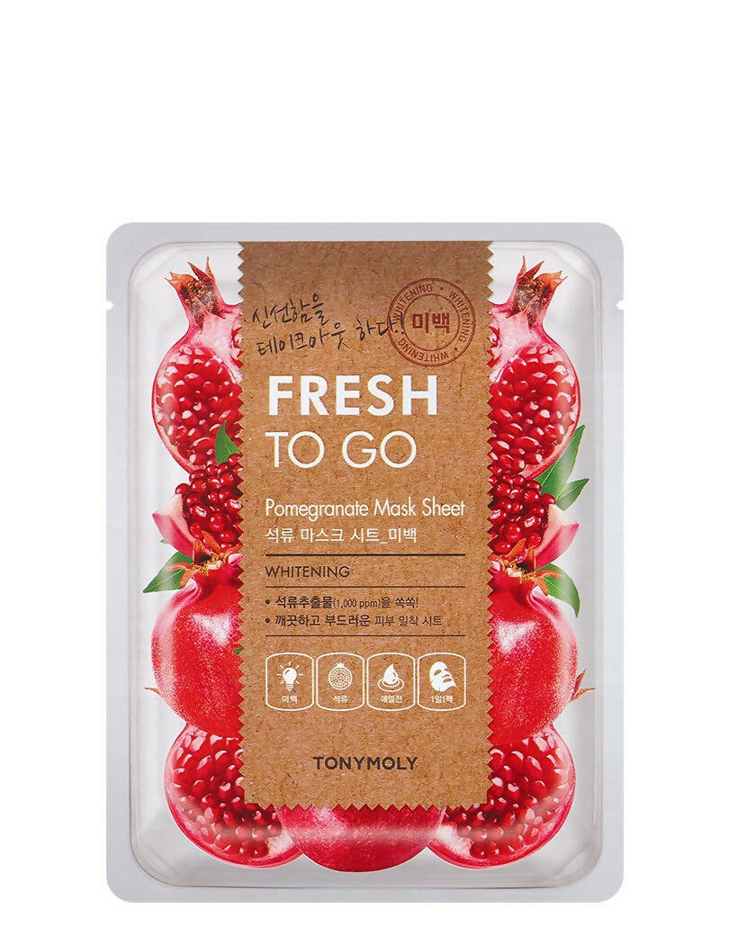Tonymoly Fresh To Go Pomegranate Mask Sheet Whitening - Korean Skincare | Grocsy