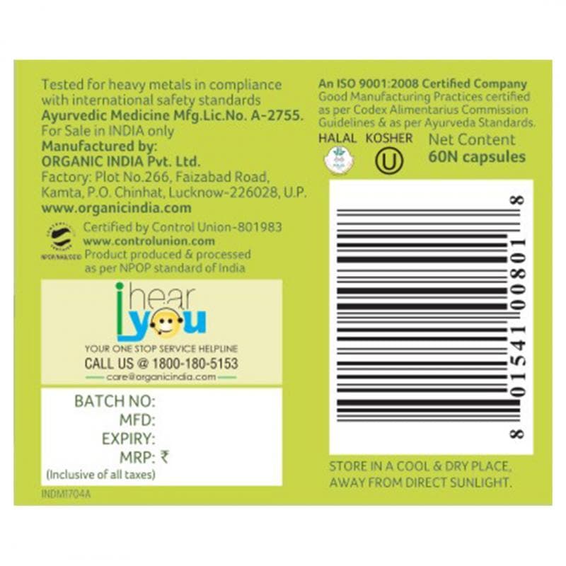 Organic India Flexibility - 60 Capsules | Grocsy