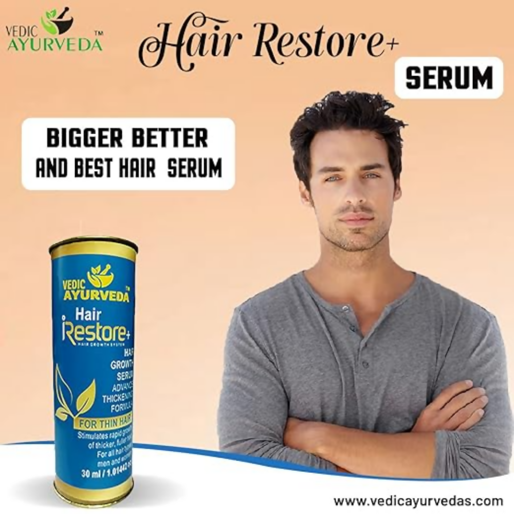 VedicAyurveda Hair Restore+ Serum Hair Growth Serum | Grocsy