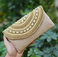 Joban Fashion Women Embellished Potli Clutch - Golden | Grocsy