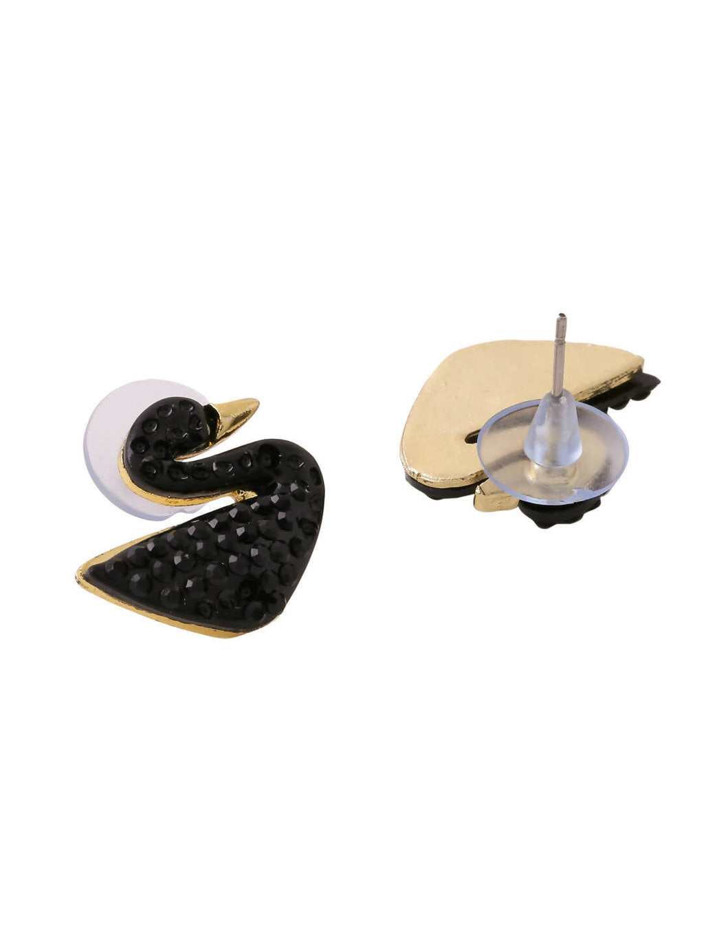 NVR Women Black Cz Studded Studs Earrings | Grocsy