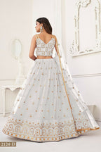 Eilara White Net Sequin Work Lehenga | Grocsy