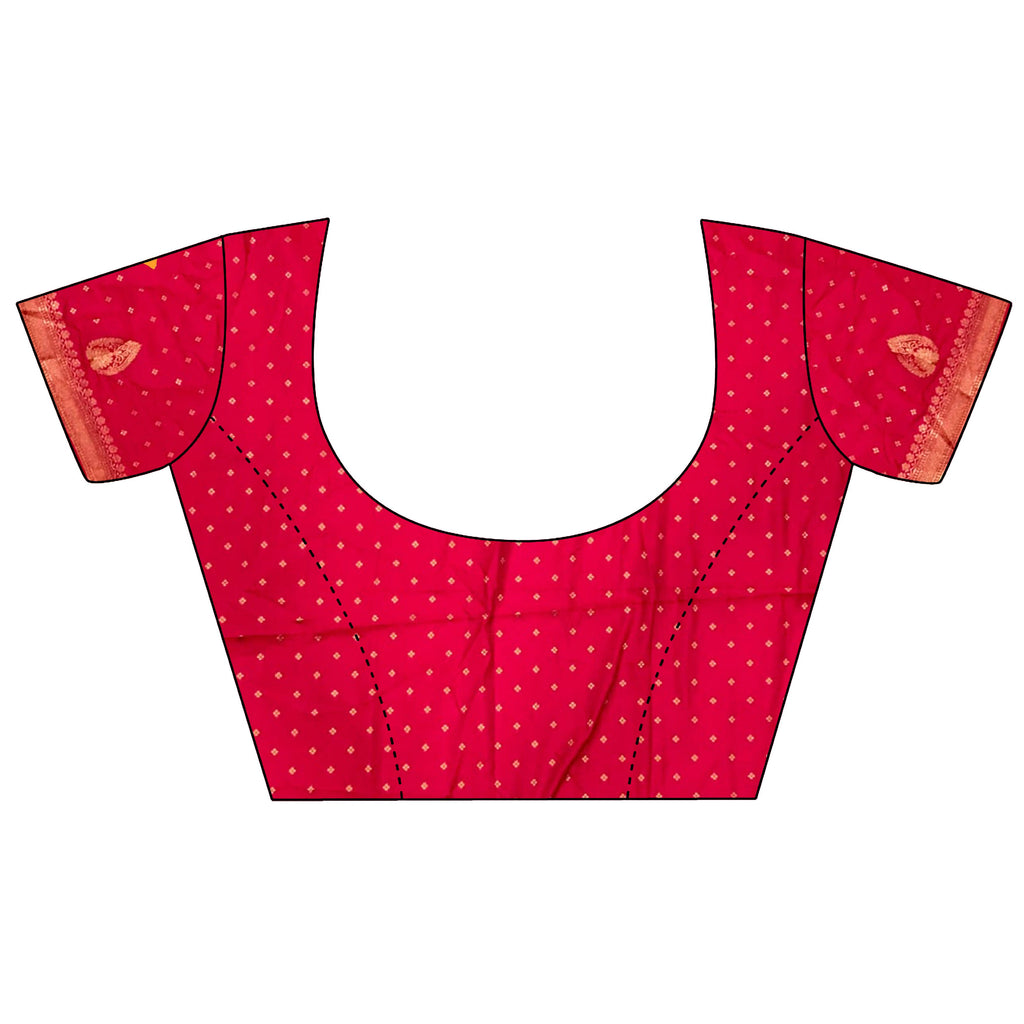 Joban Fashion Orange Intricate Motifs Soft Silk Banarasi Saree | Grocsy
