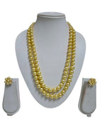 Inhanns Everyday Workwear Pearl Set (Double Layered Pearls) - Yellow | Grocsy