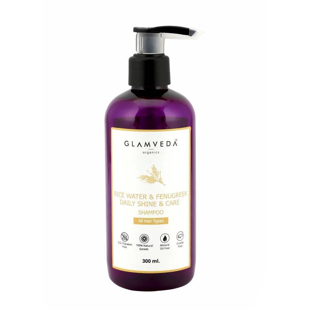 Glamveda Rice Water & Fenugreek Daily Shine & Care Shampoo | Grocsy