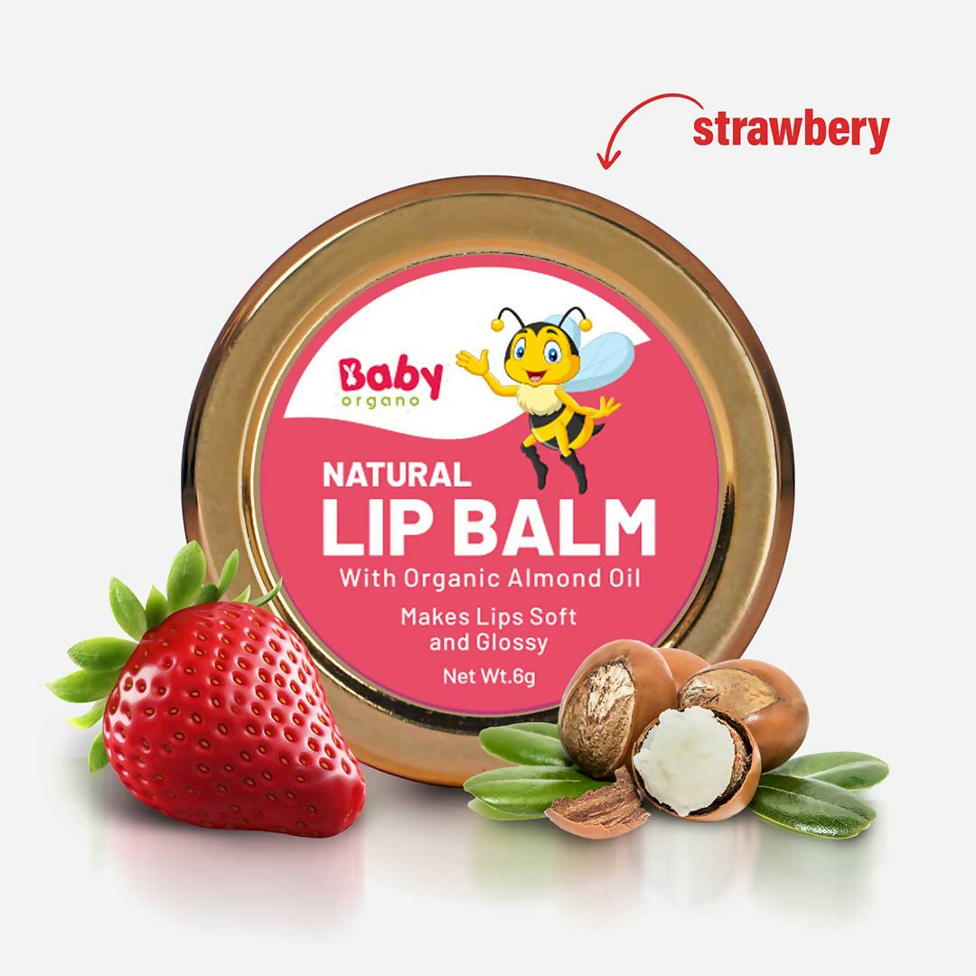 Babyorgano Natural Lip Balm - Strawberry Flavor | Grocsy