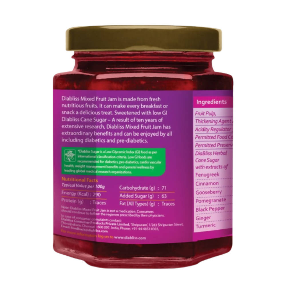 Diabliss Diabetic Friendly Mixed Fruit Jam