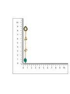 Ruby Raang Green Long Kundan Dangler Earrings | Grocsy