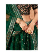 Wedding Designer Green Organzalehengha Choli - Anbazaar | Grocsy