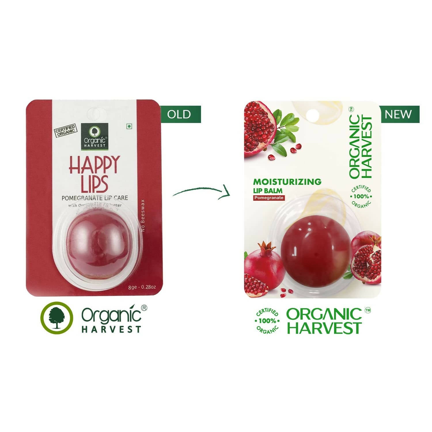 Organic Harvest Pomegranate Moisturizing Lip Balm | Grocsy