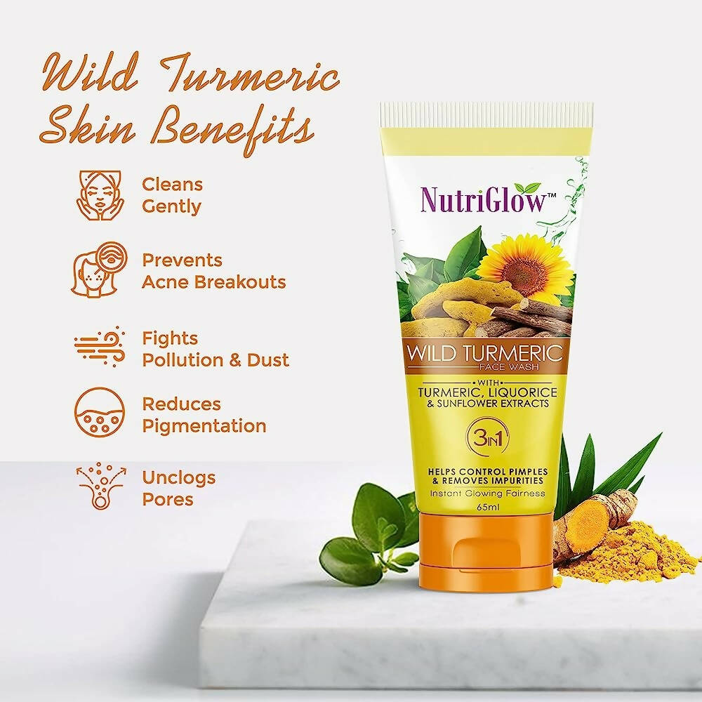 NutriGlow Wild Turmeric Face Wash | Grocsy
