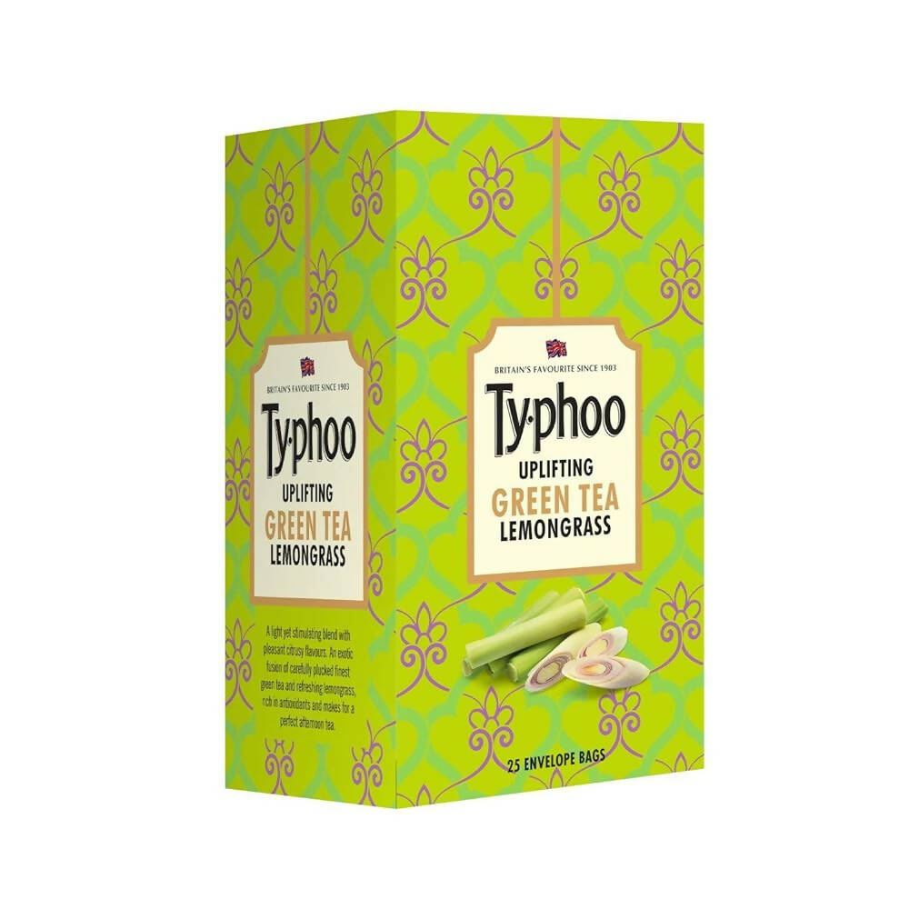 Typhoo Uplifting Lemon Grass Green Tea Bags | Grocsy