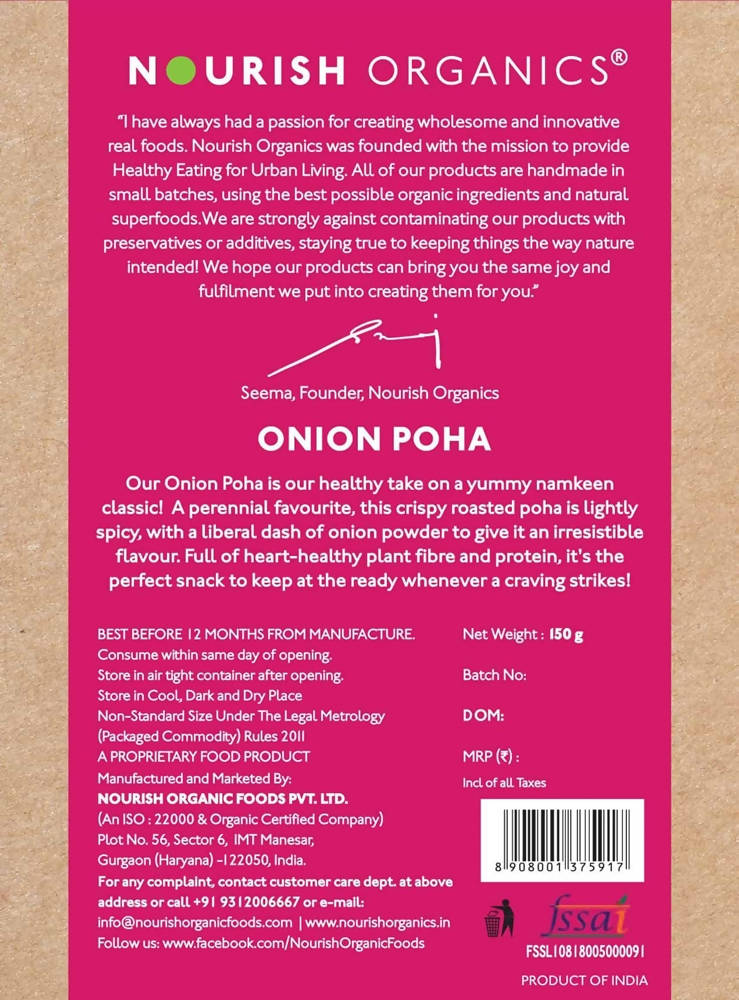 Nourish Organics Onion Poha | Grocsy