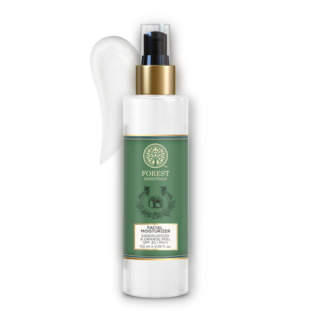 Forest Essentials Hydrating Facial Moisturiser with SPF 25 - Sandalwood & Orange Peel | Grocsy