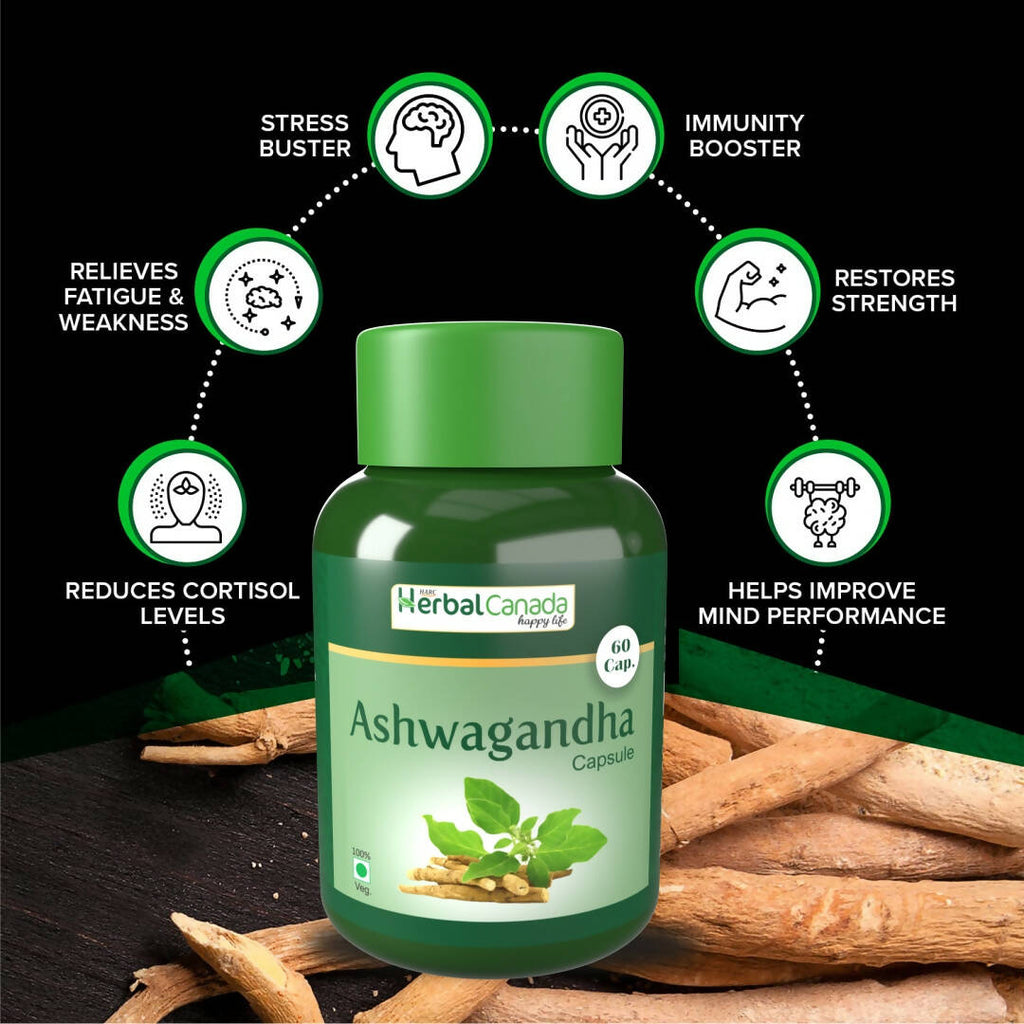 Herbal Canada Ashwagandha Capsules | Grocsy
