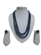 Inhanns Everyday Workwear Pearl Set (Double Layered Pearls) - Teelblue | Grocsy
