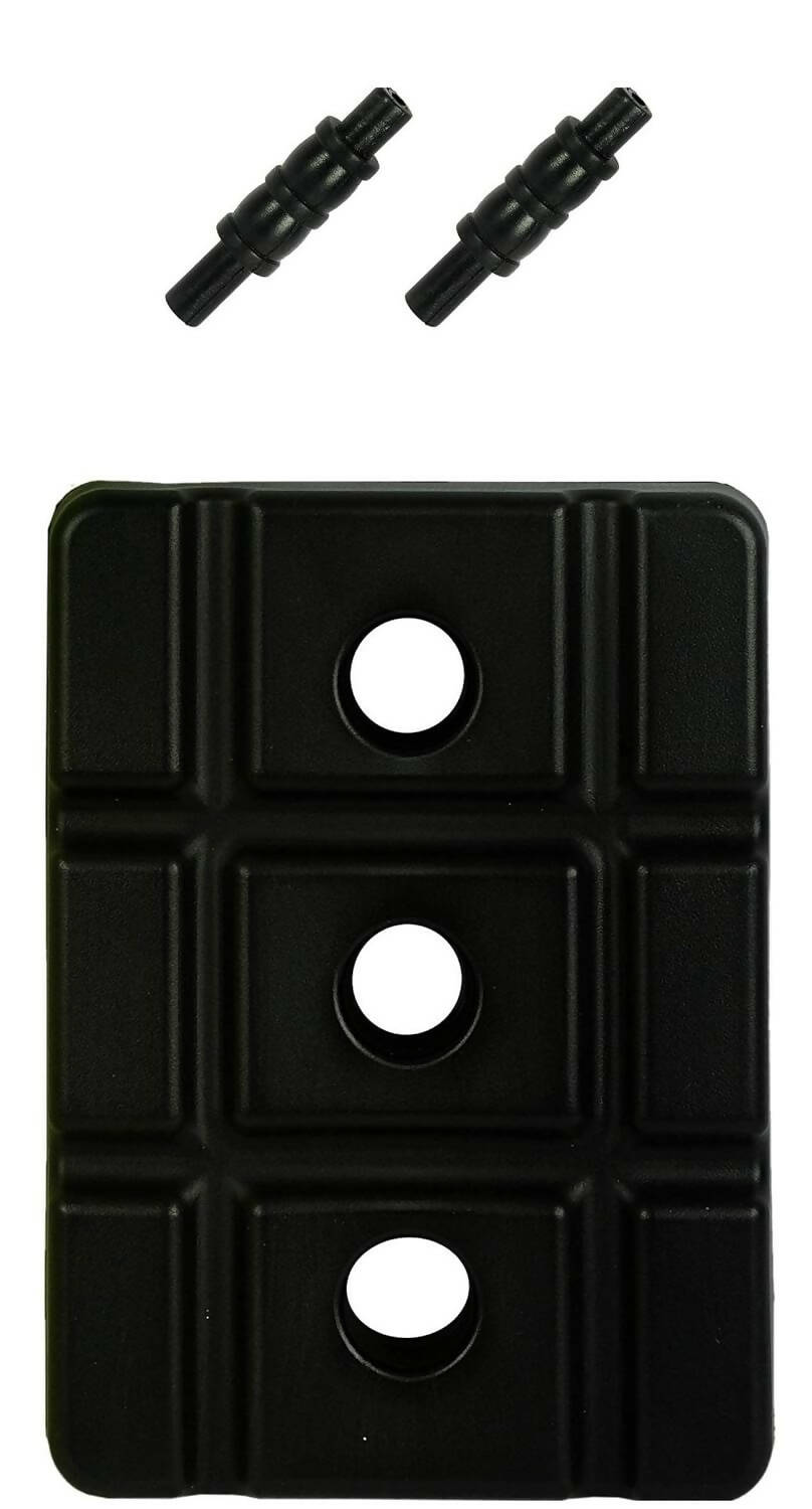 Klapp Six Pcs Plastic Wicket Set with Cover - Black and Yellow
