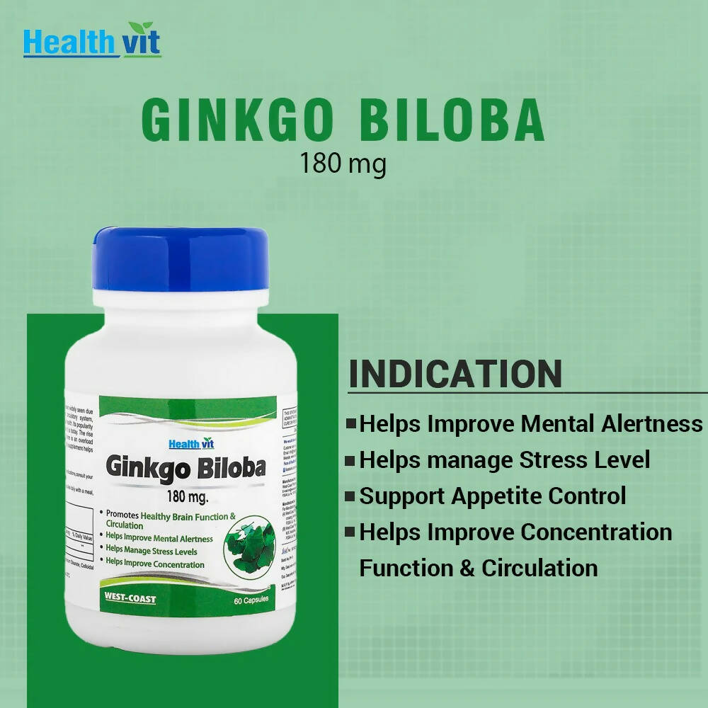 Healthvit Ginkgo Biloba Capsule | Grocsy