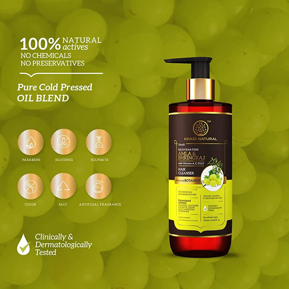 Khadi Natural Amla & Bhringraj Hair Cleanser | Grocsy