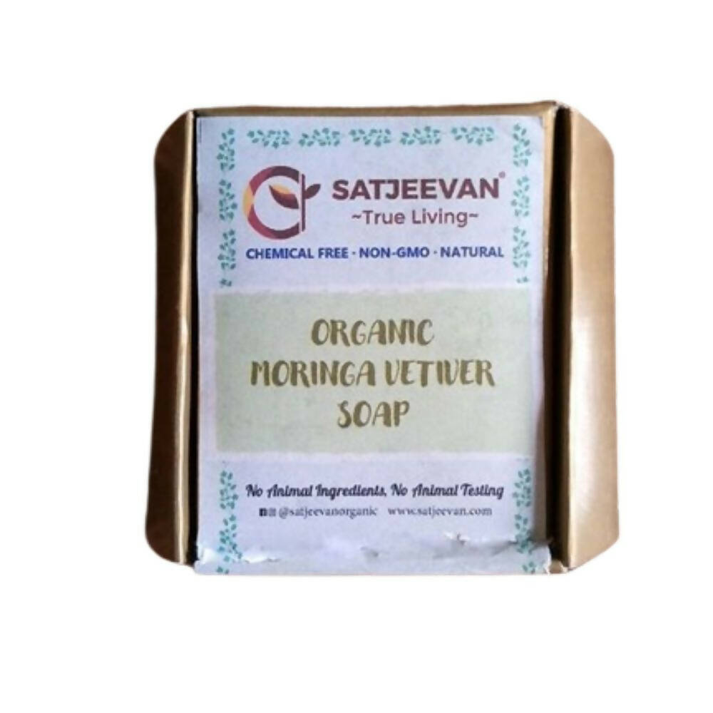 Satjeevan Organic Moringa Vetiver Soap | Grocsy