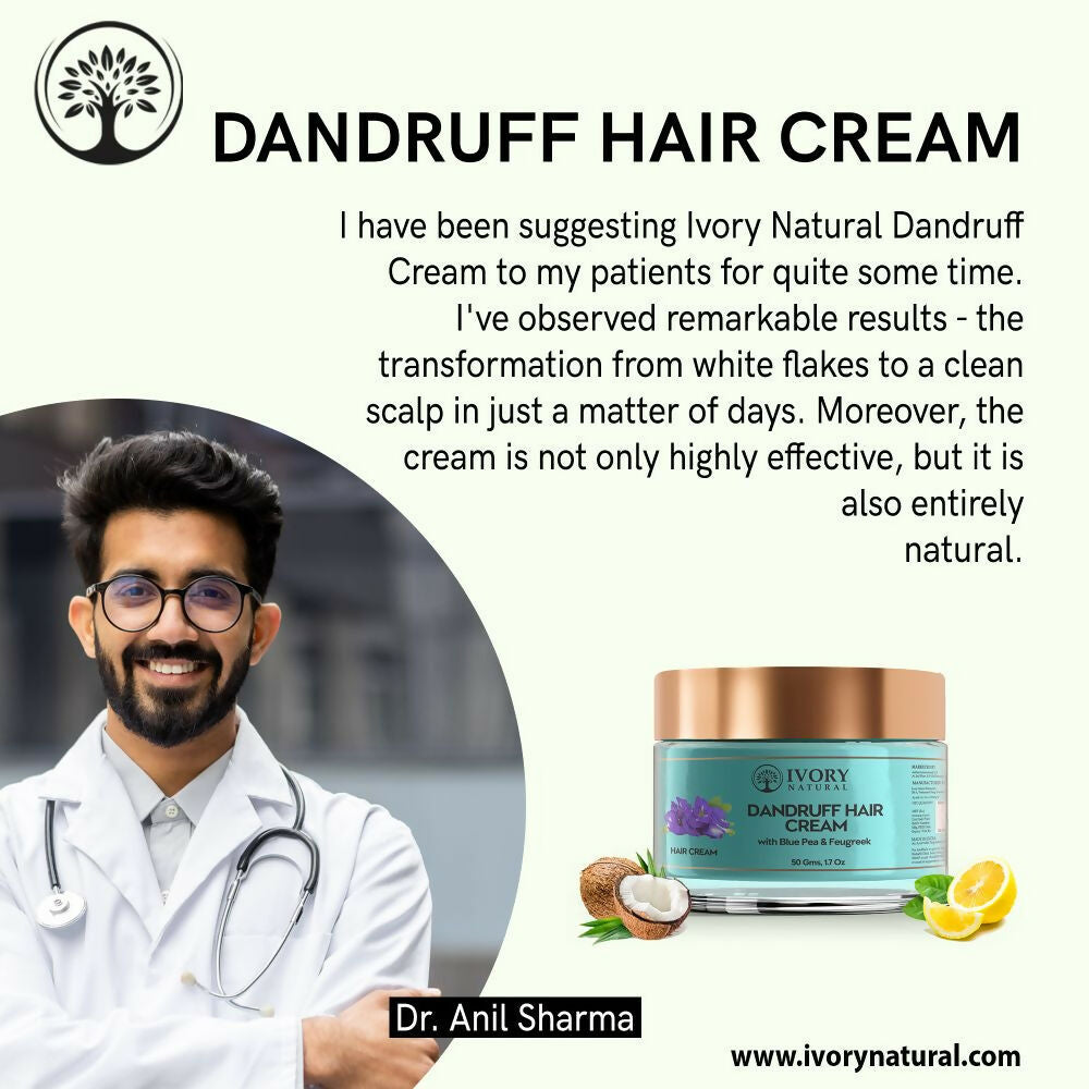 Ivory Natural Dandruff Hair Cream For Dandruff, And Nourishing Dry Scalp | Grocsy