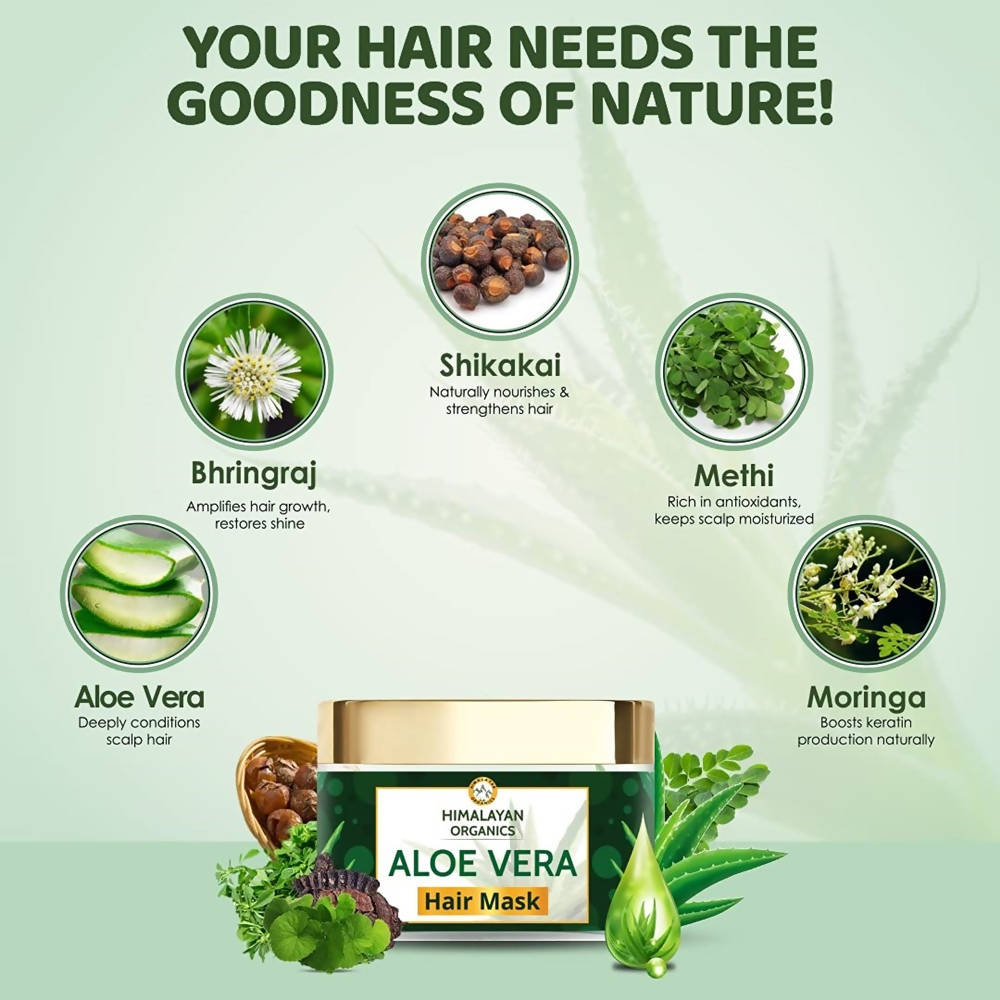 Himalayan Organics Aloe Vera Hair Mask | Grocsy